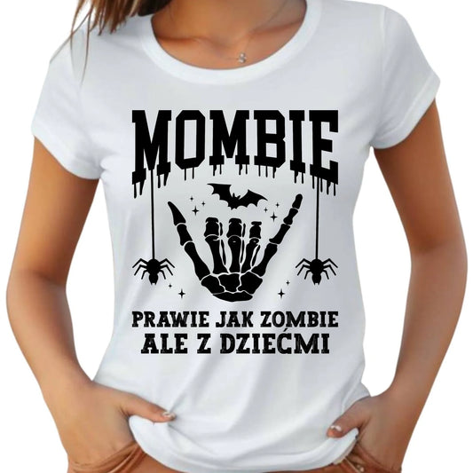 Koszulka damska dla mamy - Mombie - zombie z dziećmi HL18