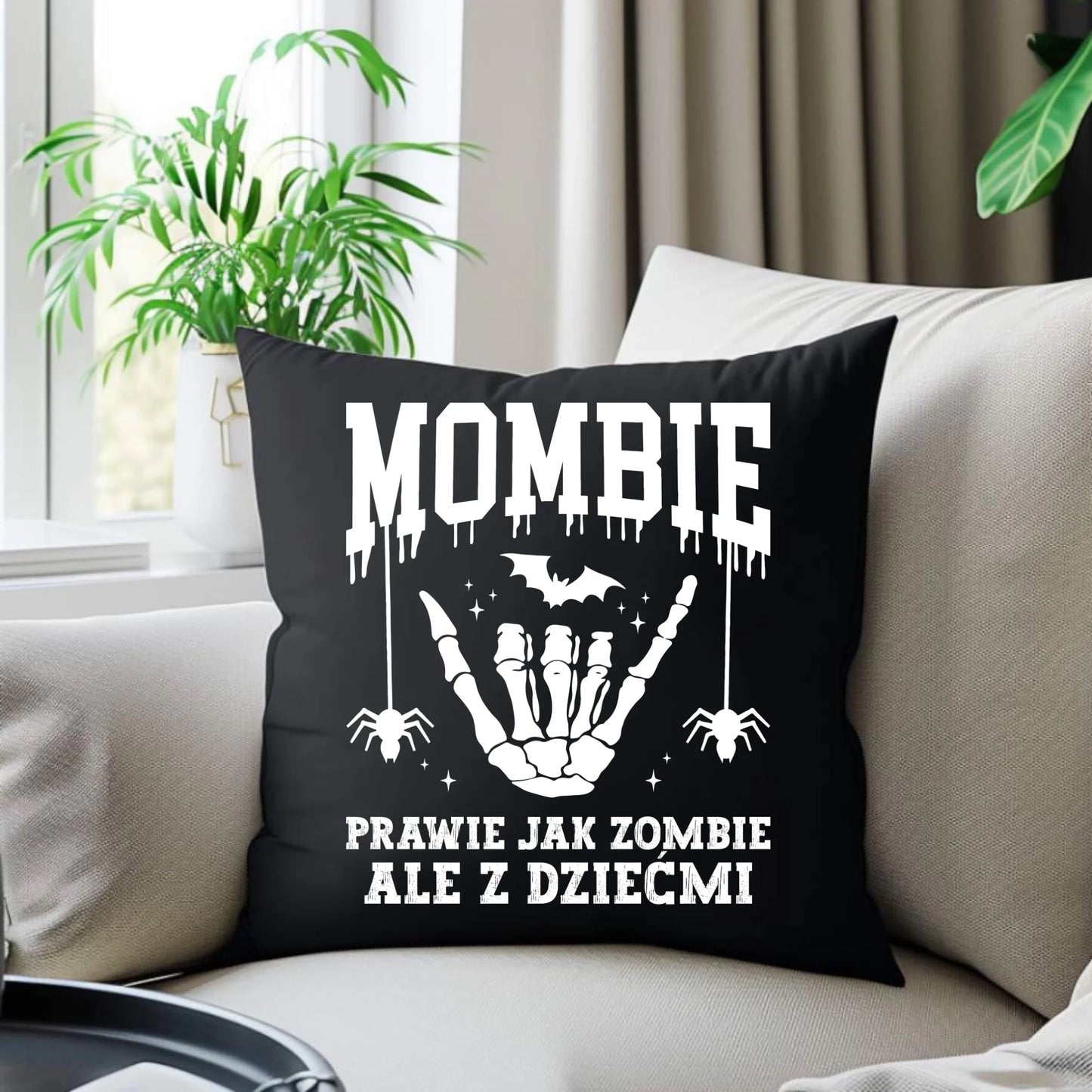 Poduszka dekoracyjna dla mamy - Mombie - zombie z dziećmi HL18 - StoryCups.pl