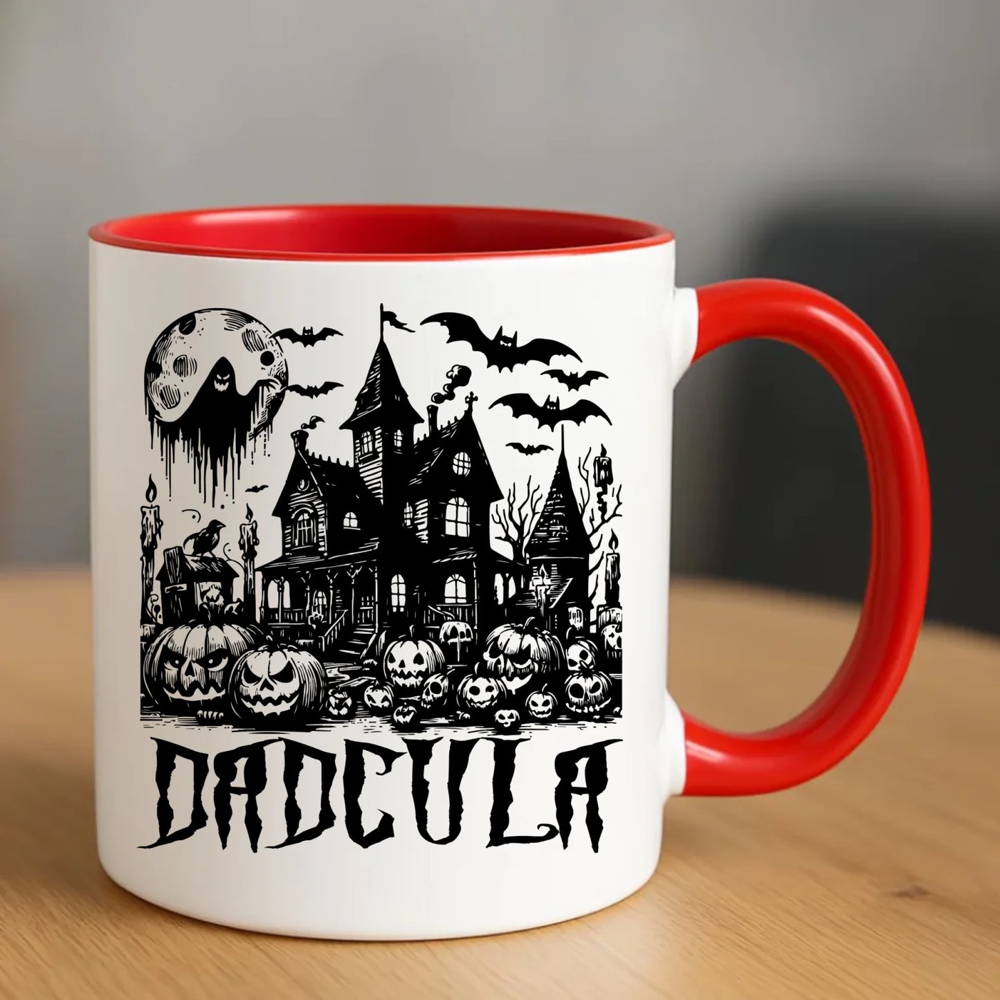 Kubek halloweenowy dla taty - Upiorny dom - Dadcula HL19 - StoryCups.pl
