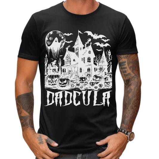 Koszulka męska halloweenowa dla taty - Upiorny dom - Dadcula HL19 - StoryCups.pl