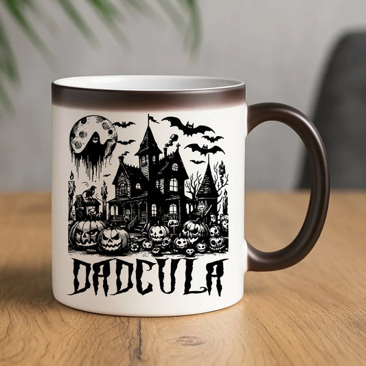 Kubek magiczny na Halloween dla taty - Upiorny dom - Dadcula HL19 - StoryCups.pl