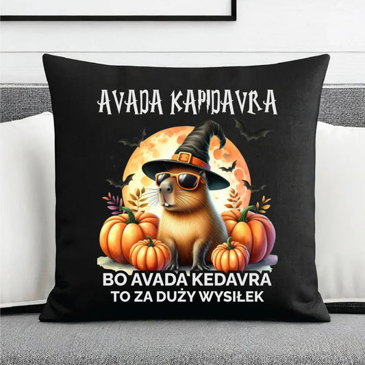 Poduszka dekoracyjna na Halloween - Kapibara - Avada Kapidavra HL21 - StoryCups.pl