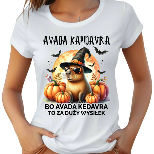Koszulka damska halloweenowa - Kapibara - Avada Kapidavra HL21 - StoryCups.pl