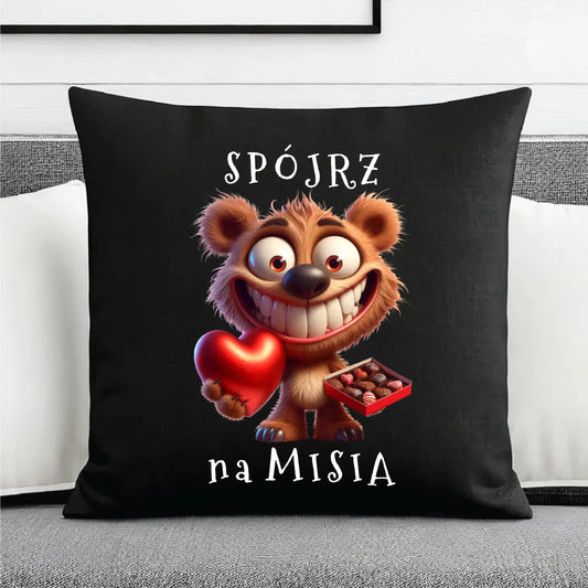 Poduszka dekoracyjna - Spójrz na Misia W31 - StoryCups.pl
