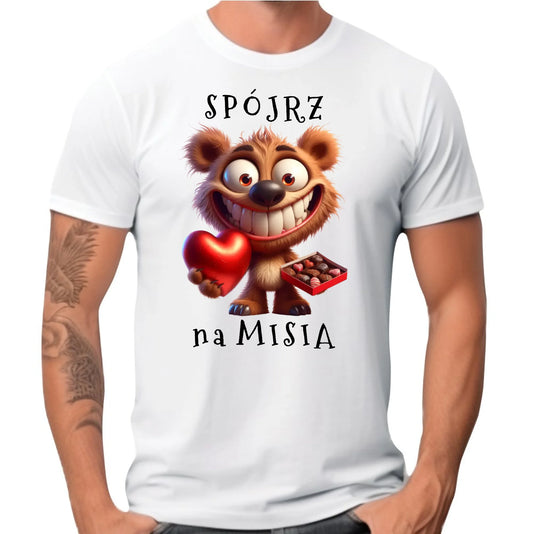 Koszulka męska - Spójrz na Misia W31 - StoryCups.pl