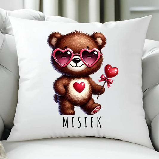 Poduszka - Misiek z sercem W34 - StoryCups.pl