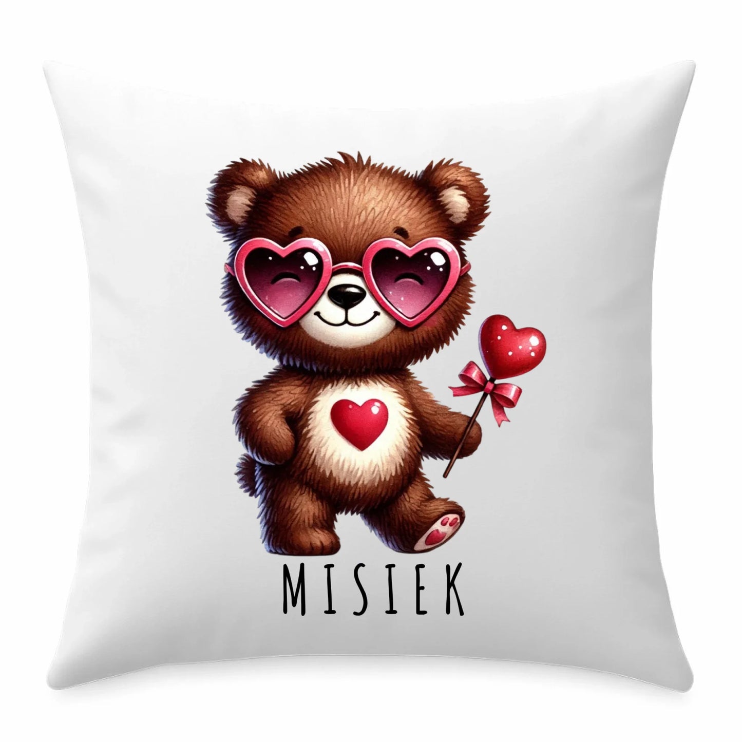 Poduszka - Misiek z sercem W34 - StoryCups.pl