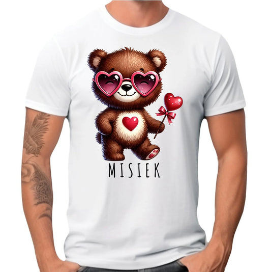 Koszulka męska - Misiek z sercem W34 - StoryCups.pl