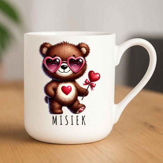 Kubek elegant - Misiek z sercem W34 - StoryCups.pl