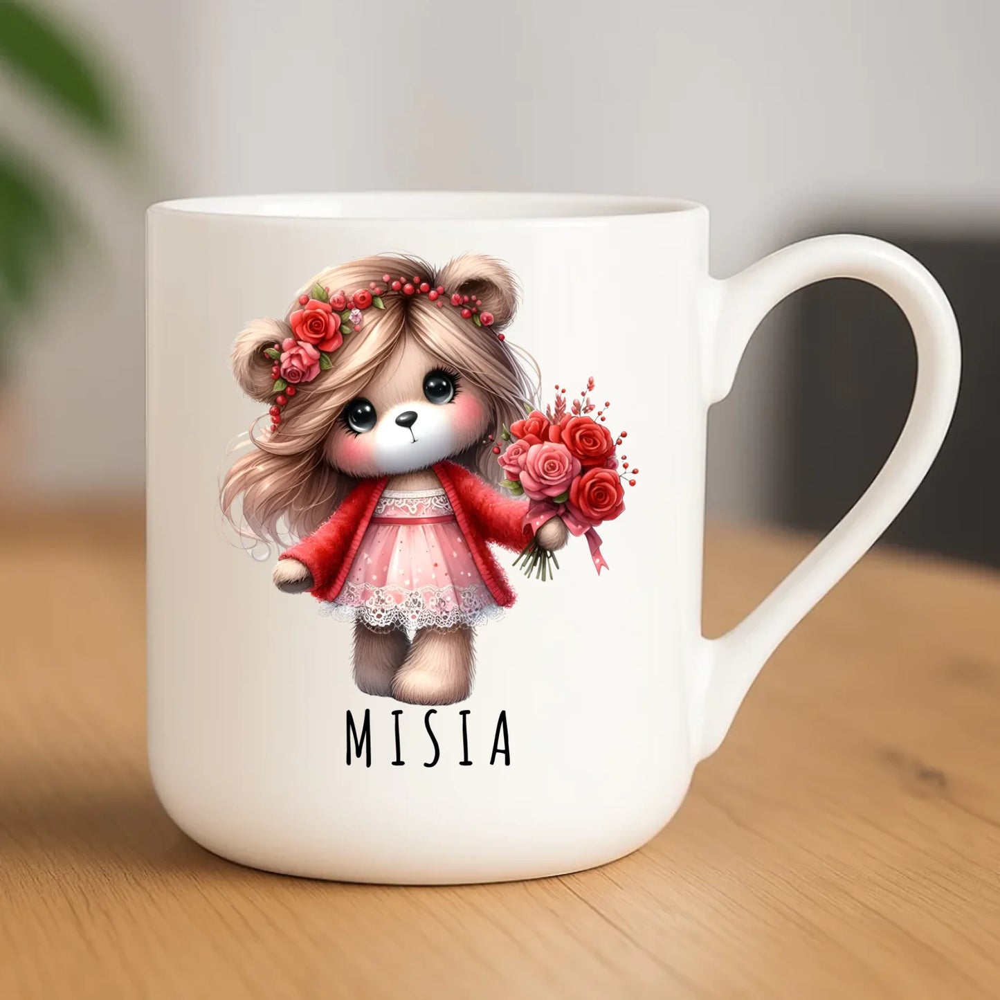 Kubek elegant - prezent dla dziewczyny - Urocza Misia W35 - StoryCups.pl
