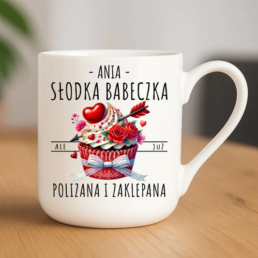 Kubek elegant - Słodka babeczka polizana i zaklepana - personalizowany W37 - StoryCups.pl