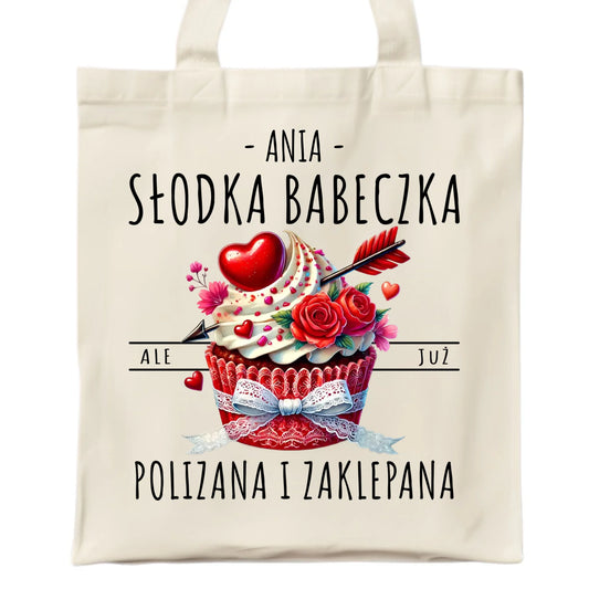 Torba - Słodka babeczka polizana i zaklepana - personalizowana W37 - StoryCups.pl