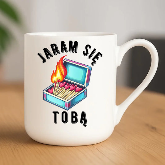 Kubek elegant dla zakochanych - Jaram się Tobą W39 - StoryCups.pl