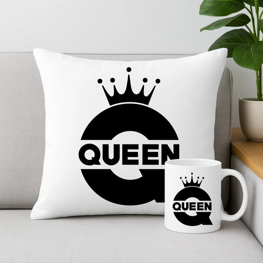 Zestaw poduszka i kubek - Queen W40 - StoryCups.pl