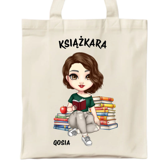 Torba - Książkara - Prezent dla miłośniczki czytania książek - personalizowana DZ03 - StoryCups.pl