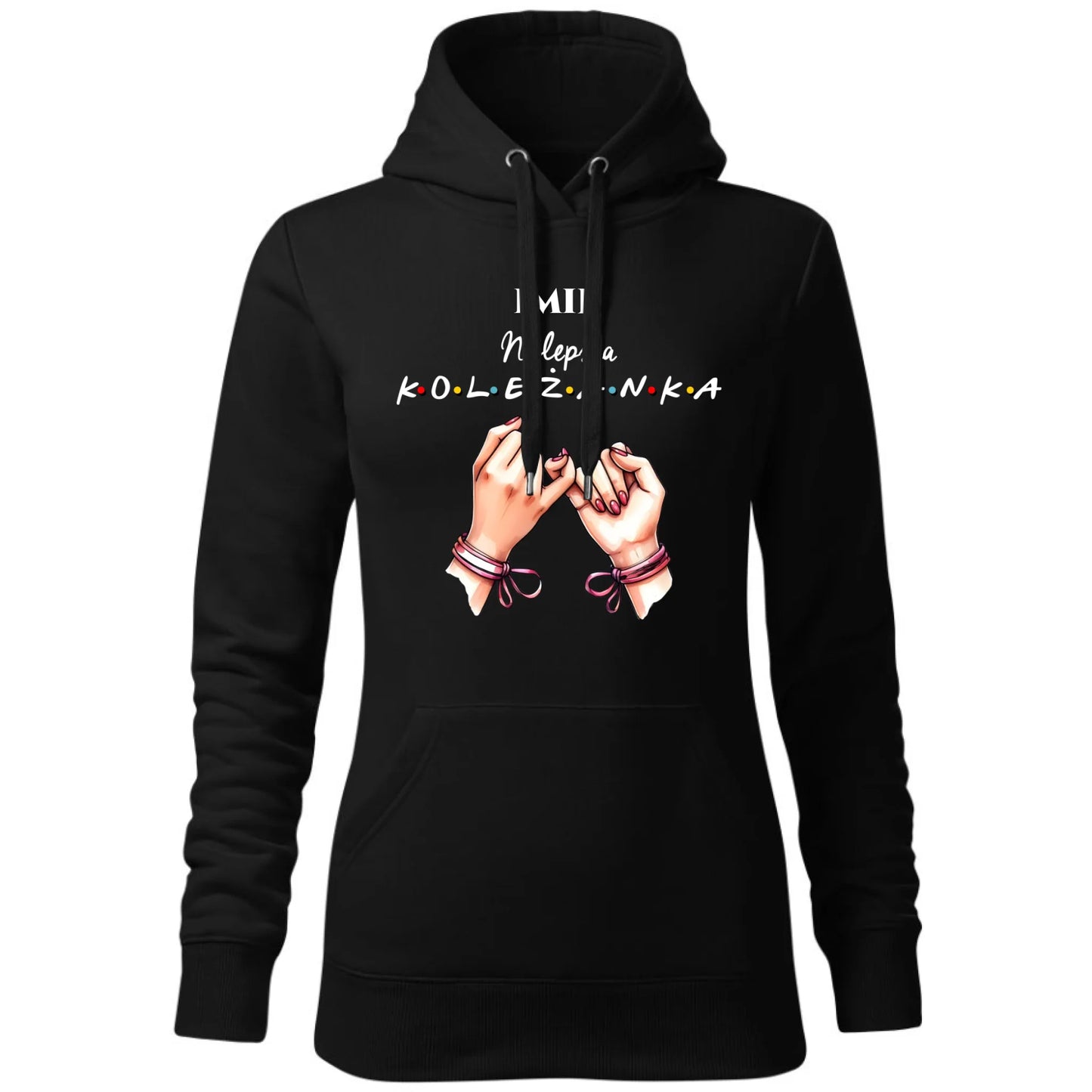 Bluza damska z kapturem - Najlepsza koleżanka - personalizowana DZ02 - StoryCups.pl