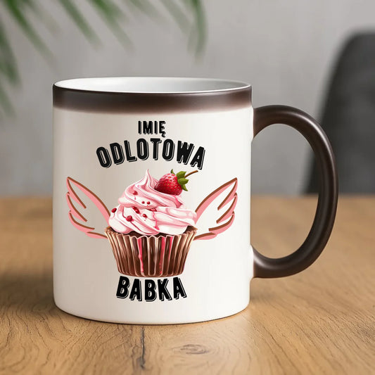Kubek magiczny - Odlotowa babka - personalizowany DZ06 - StoryCups.pl