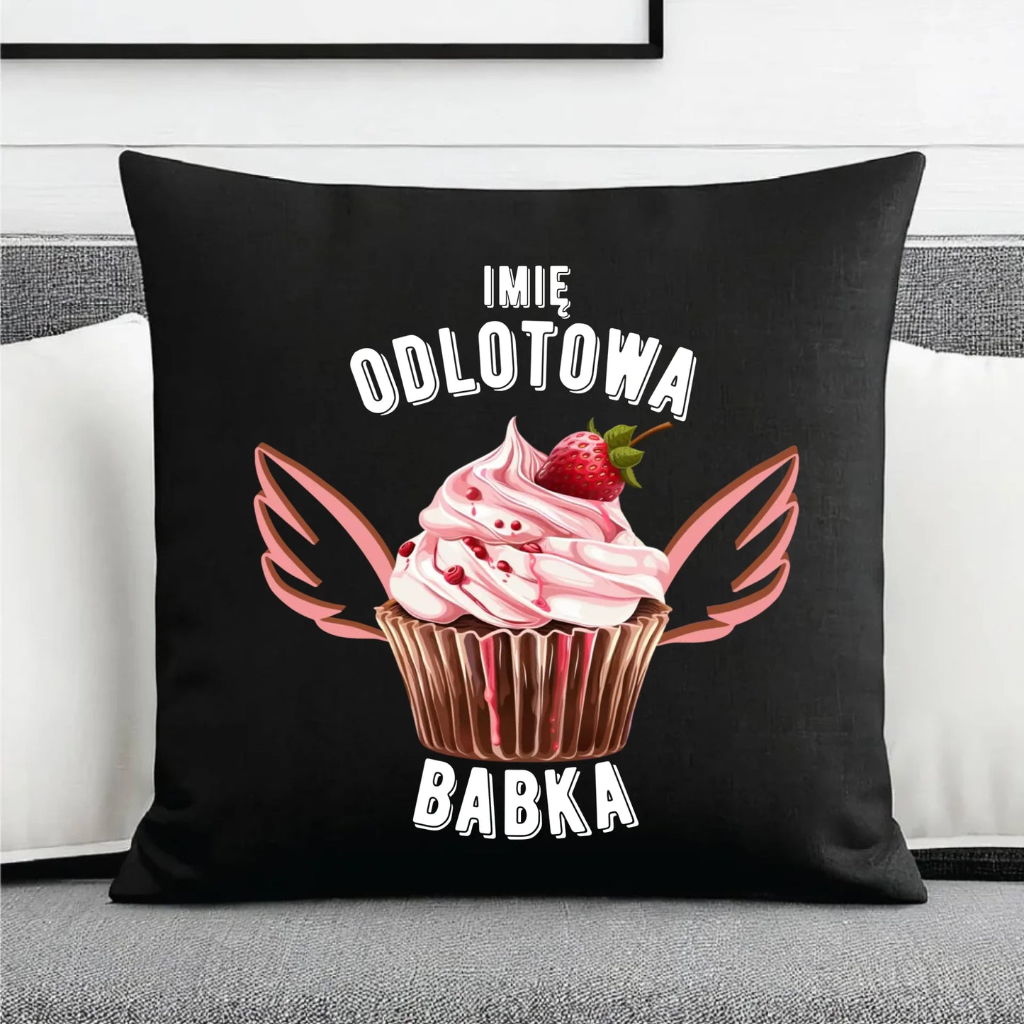 Poduszka dekoracyjna - Odlotowa babka - personalizowana DZ06 - StoryCups.pl