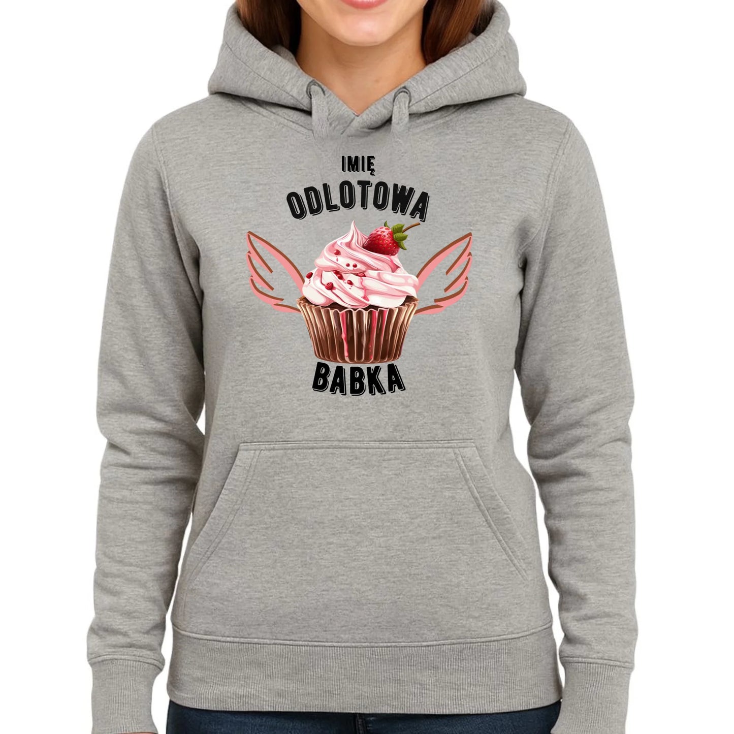 Bluza damska z kapturem - Odlotowa babka - personalizowana DZ06 - StoryCups.pl