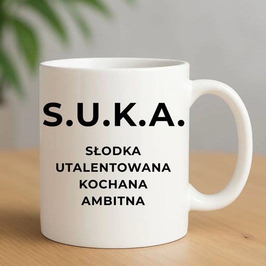 Kubek - S.U.K.A. - śmieszny prezent dla niej - bez cenzury DZ16 - StoryCups.pl
