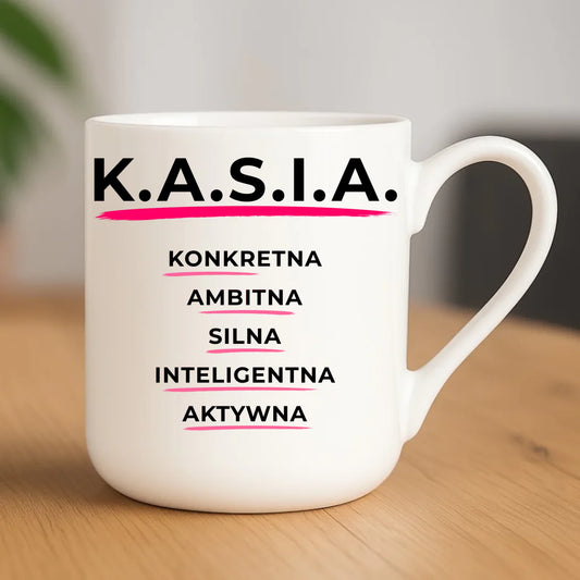 Kubek elegant - prezent dla Kasi - Katarzyna - K.A.S.I.A. DZ17 - StoryCups.pl