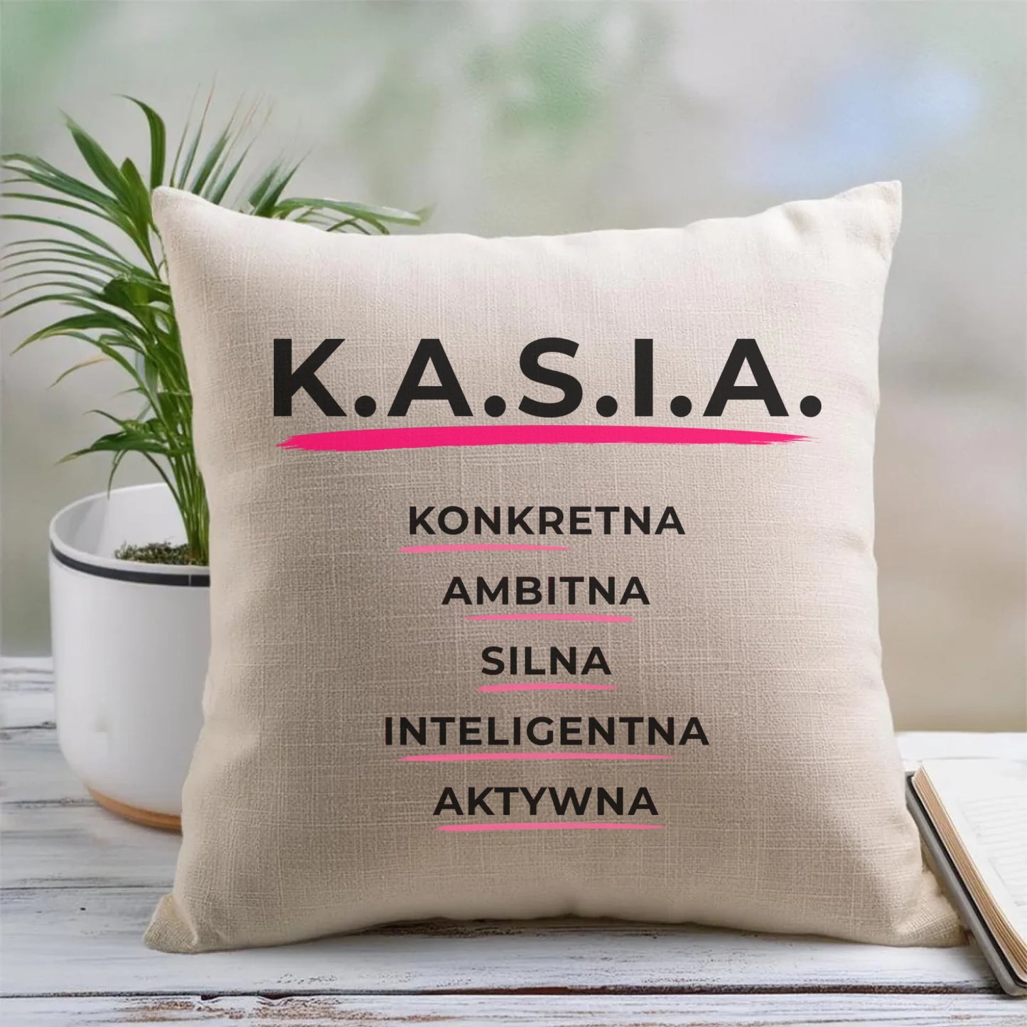 Poduszka - prezent dla Kasi - Katarzyna - K.A.S.I.A. DZ17 - StoryCups.pl