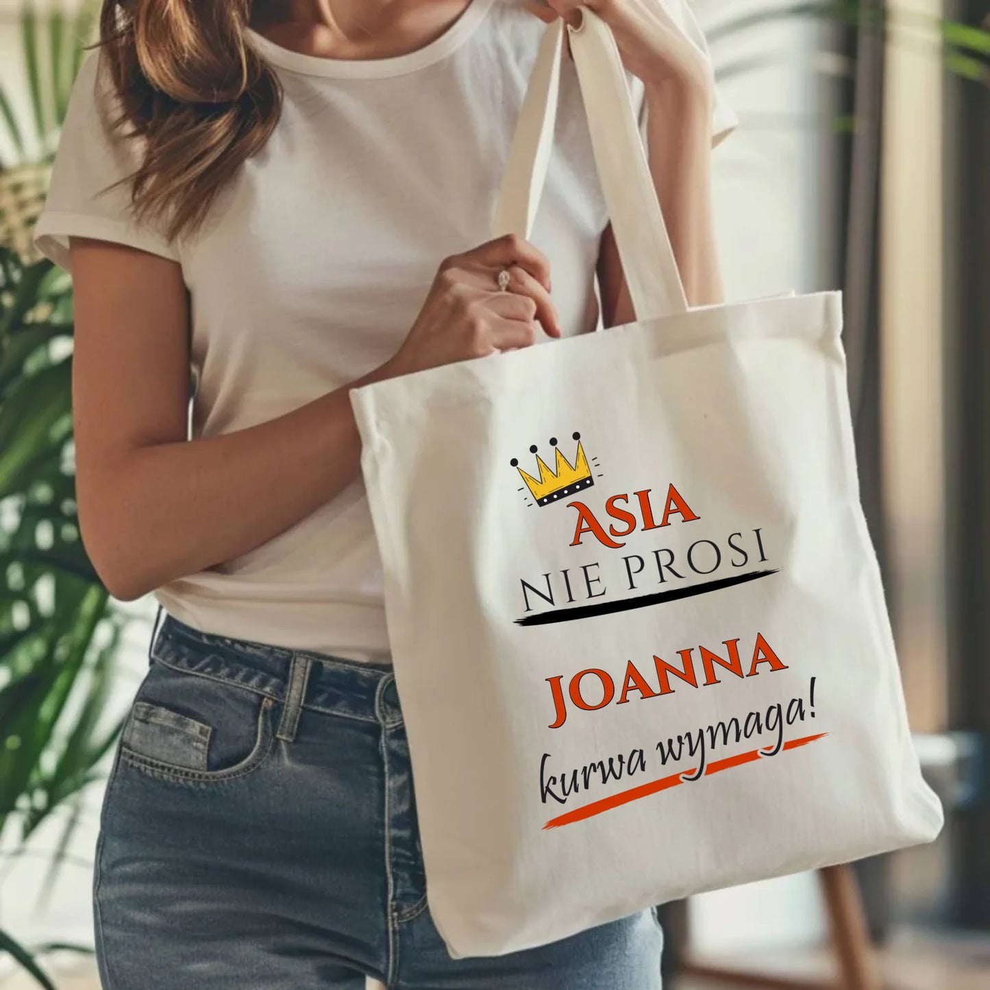 Torba - Nie prosi, ku**a wymaga - bez cenzury - personalizowana DZ18 - StoryCups.pl