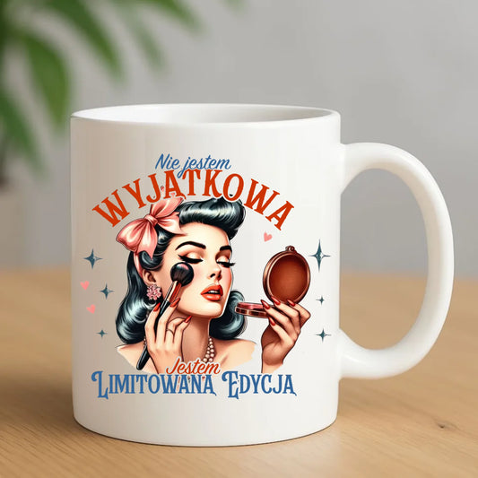 Kubek – Nie jestem wyjątkowa, jestem limitowaną edycją - w stylu retro DZ10 - StoryCups.pl