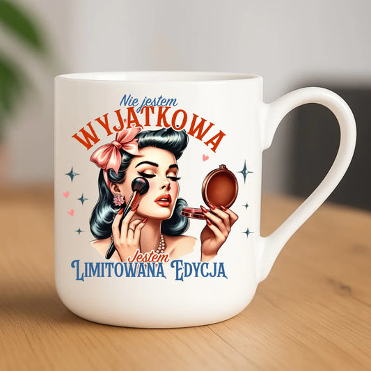 Kubek elegant – Nie jestem wyjątkowa, jestem limitowaną edycją - retro DZ10 - StoryCups.pl