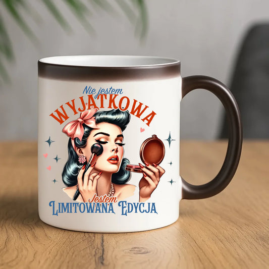 Kubek magiczny – Nie jestem wyjątkowa, jestem limitowaną edycją - retro DZ10 - StoryCups.pl