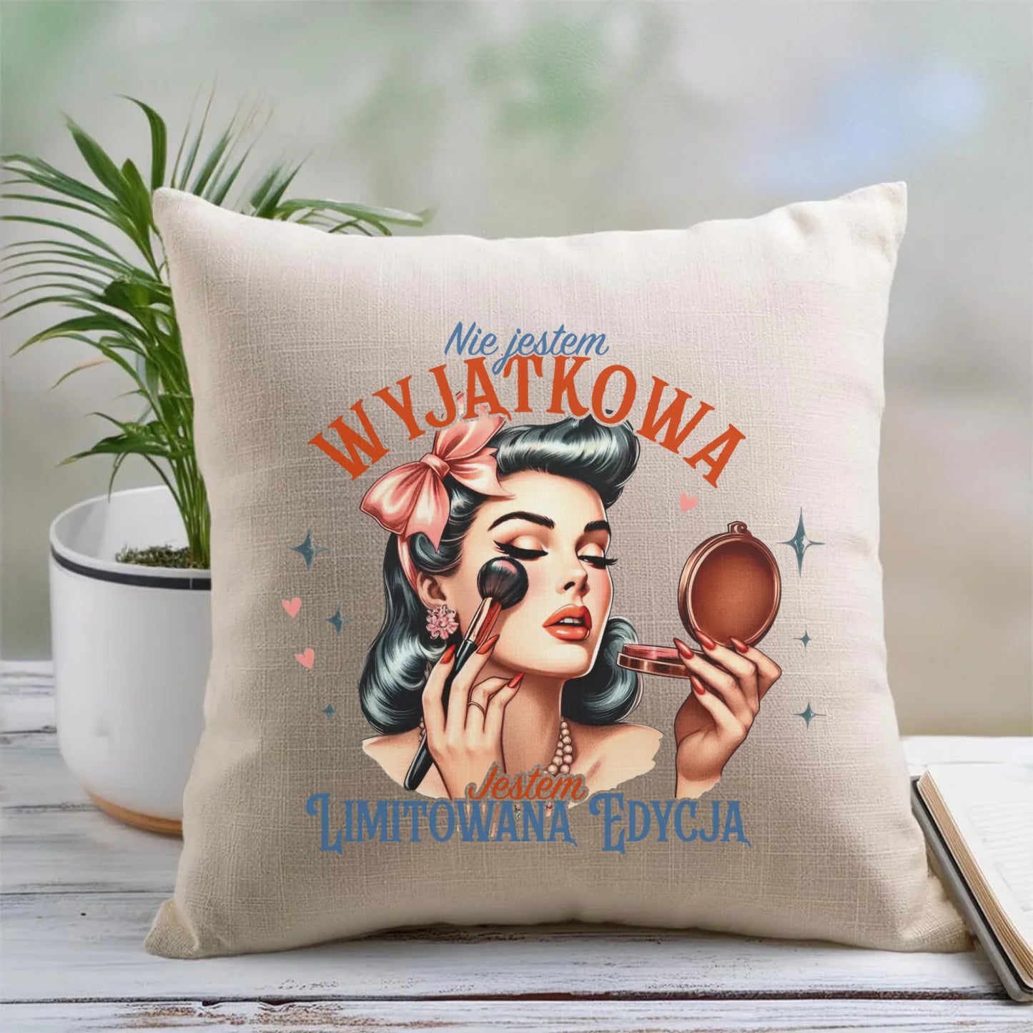 Poduszka – Nie jestem wyjątkowa, jestem limitowaną edycją - retro DZ10 - StoryCups.pl
