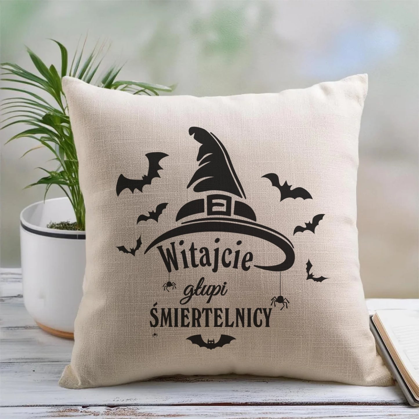 Poduszka na Halloween - Witajcie głupi śmiertelnicy HL23 - StoryCups.pl