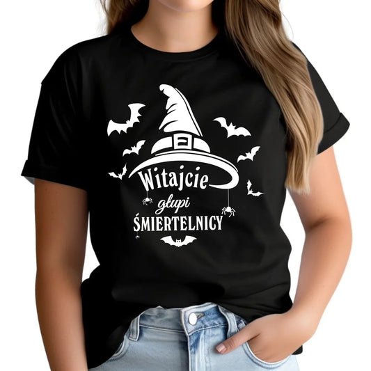 Koszulka damska na Halloween - Witajcie głupi śmiertelnicy HL23 - StoryCups.pl