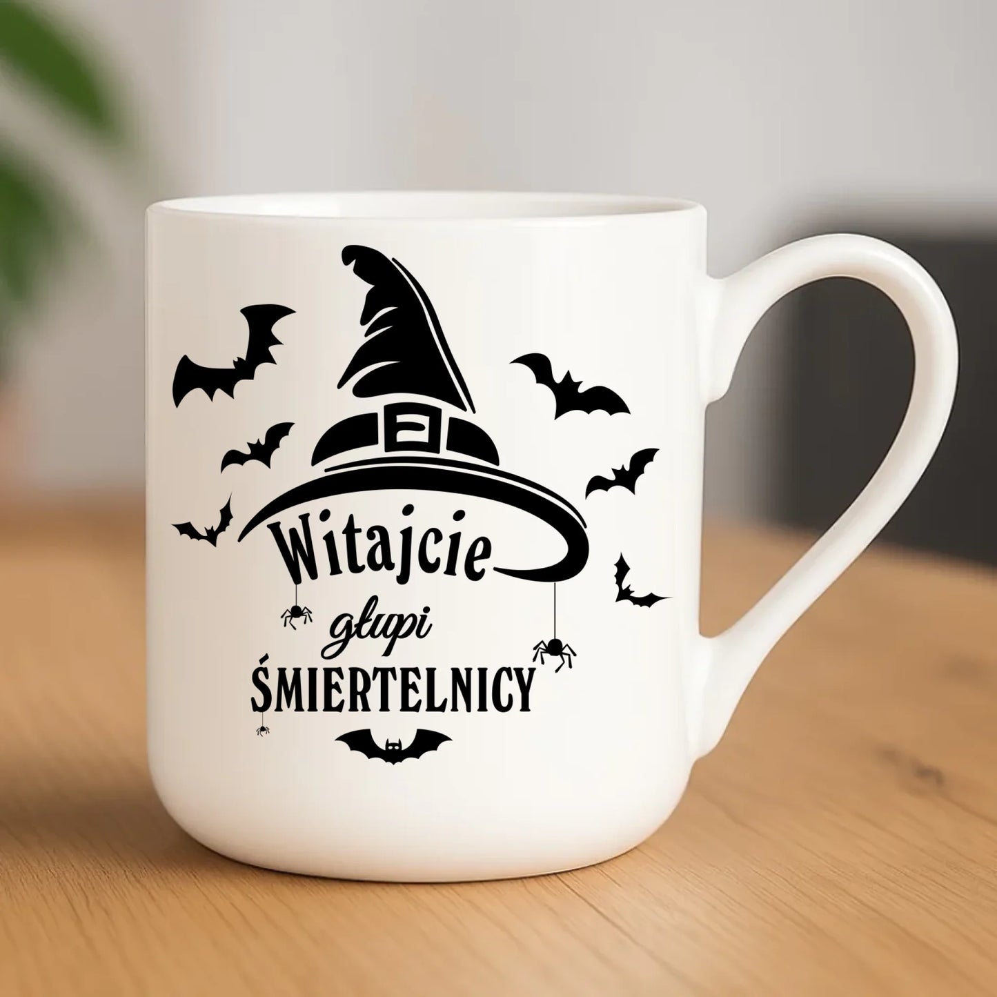 Kubek elegant na Halloween - Witajcie głupi śmiertelnicy HL23