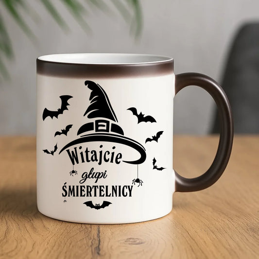 Kubek magiczny na Halloween - Witajcie głupi śmiertelnicy HL23 - StoryCups.pl