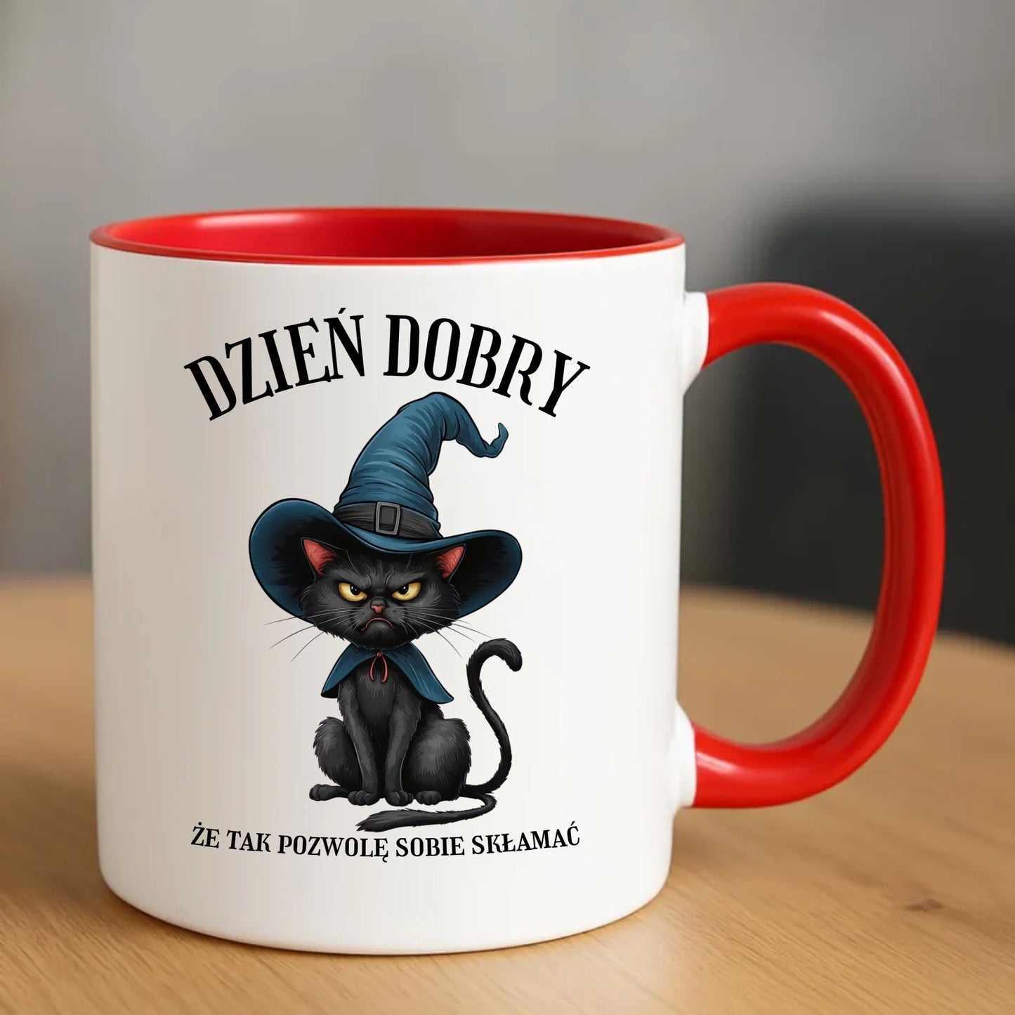 Kubek halloweenowy - Dzień dobry, że tak pozwolę sobie skłamać HL27 - StoryCups.pl