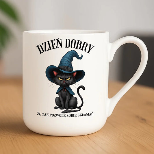 Kubek elegant halloweenowy - Dzień dobry, że tak pozwolę sobie skłamać HL27 - StoryCups.pl