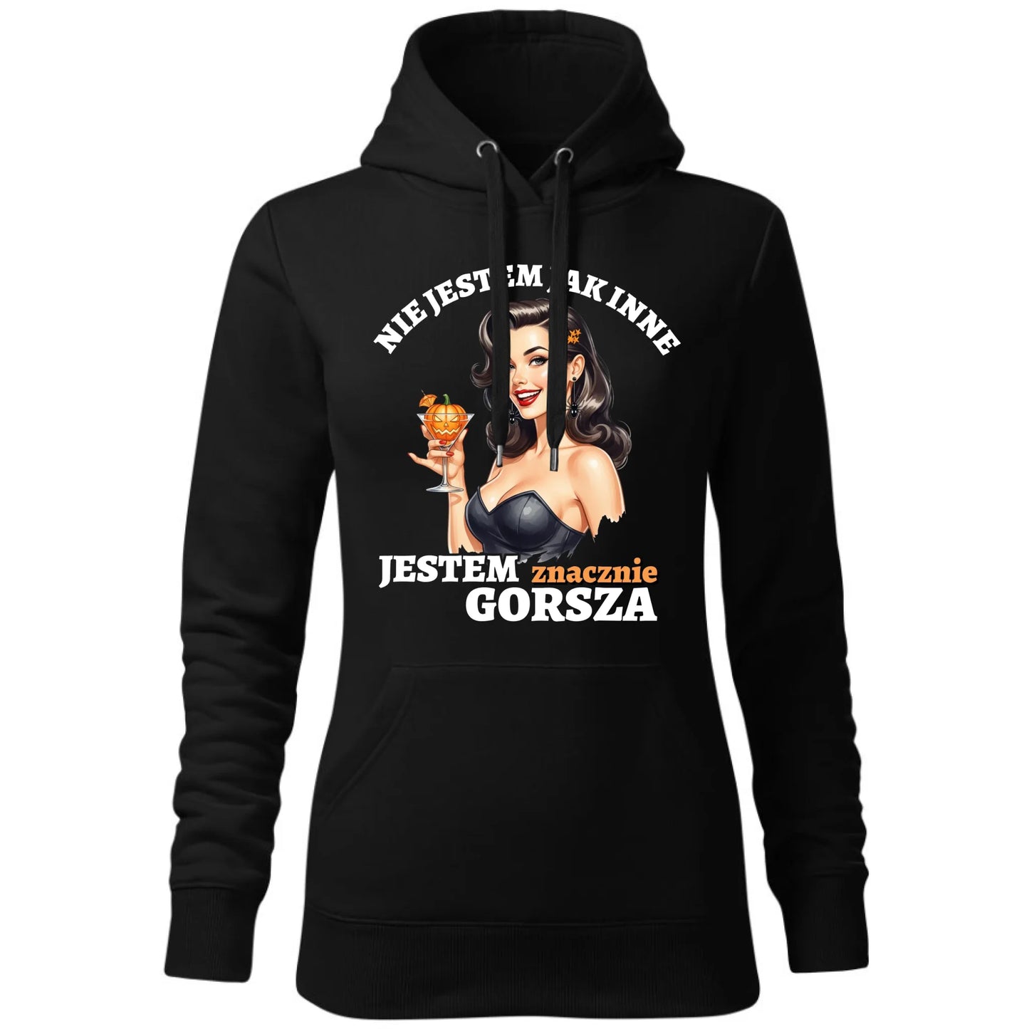 Bluza damska z kapturem halloweenowa - Nie jestem jak inne HL24 - StoryCups.pl
