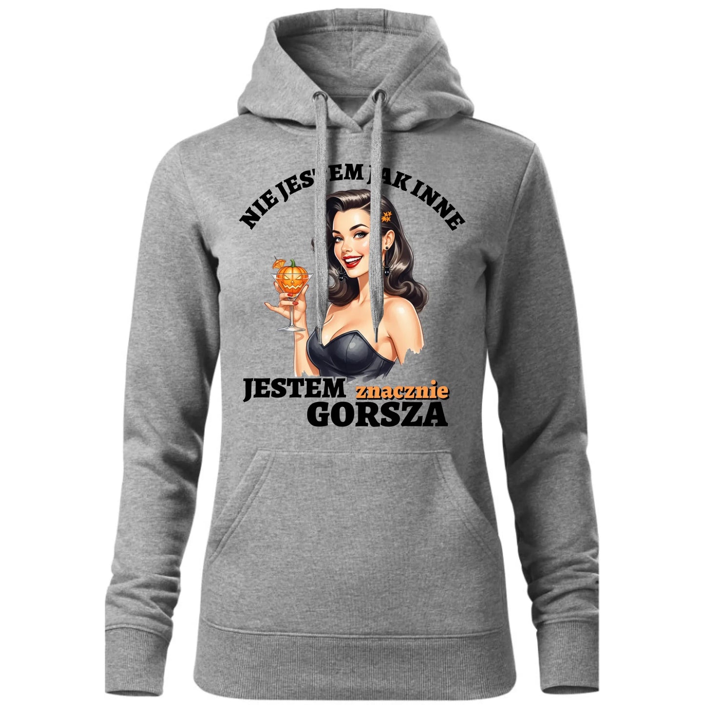 Bluza damska z kapturem halloweenowa - Nie jestem jak inne HL24 - StoryCups.pl