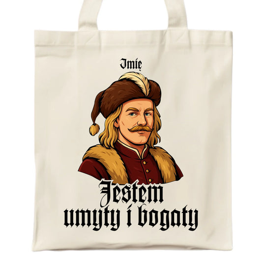 Torba - Jestem umyty i bogaty - dla fanów serialu 1670 - personalizowana H60 - StoryCups.pl