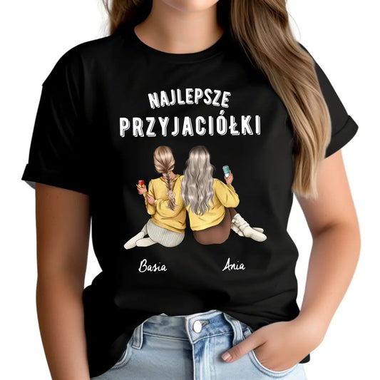 Koszulka damska - prezent dla przyjaciółek - Najlepsze przyjaciółki 2-4 osób - personalizowana PR01 - StoryCups.pl