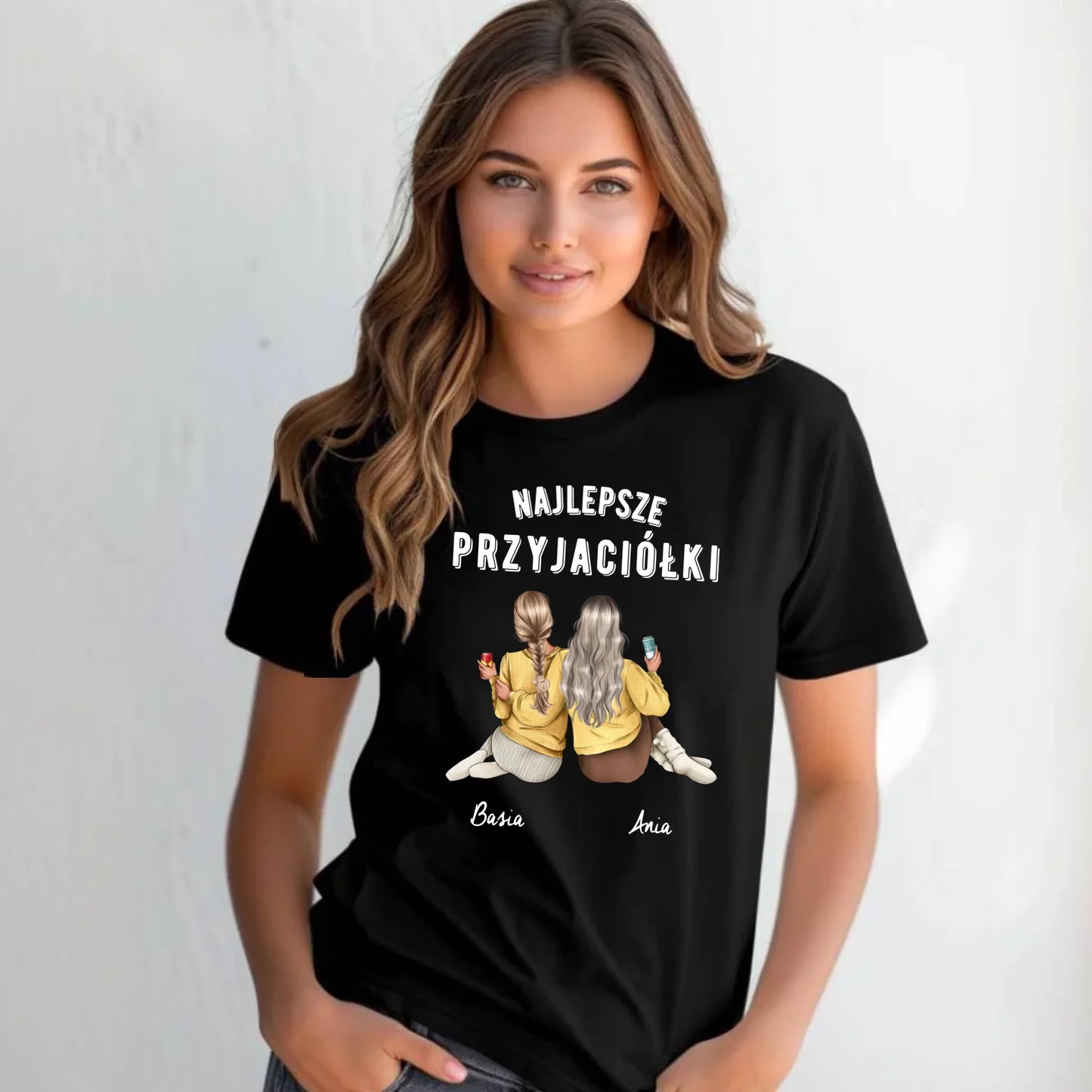 Koszulka damska - prezent dla przyjaciółek - Najlepsze przyjaciółki 2-4 osób - personalizowana PR01 - StoryCups.pl