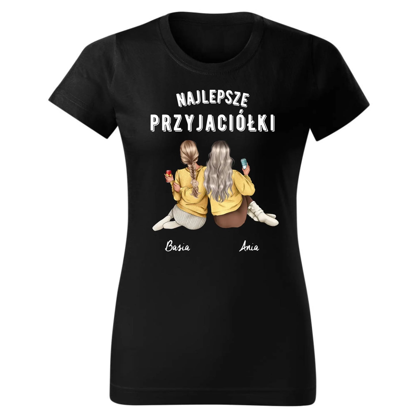 Koszulka damska - prezent dla przyjaciółek - Najlepsze przyjaciółki 2-4 osób - personalizowana PR01 - StoryCups.pl