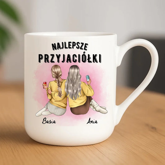 Kubek elegant - prezent dla przyjaciółek - Najlepsze przyjaciółki 2-4 osób - personalizowany PR01 - StoryCups.pl