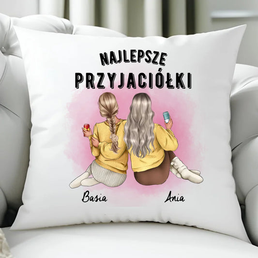 Poduszka - prezent dla przyjaciółek - Najlepsze przyjaciółki 2-4 osób - personalizowana PR01 - StoryCups.pl