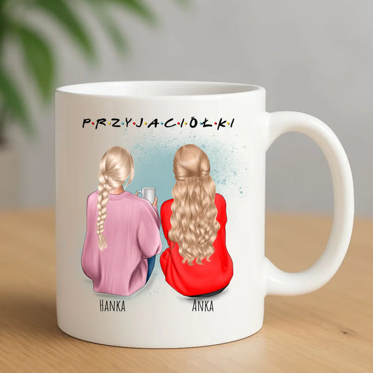 Kubek - prezent dla przyjaciółki - personalizowane postacie 2-4 osoby PR02