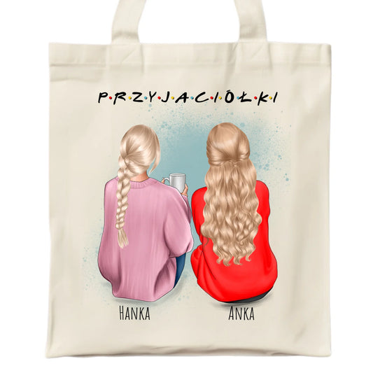 Torba - prezent dla przyjaciółki - personalizowane postacie 2-4 osoby PR02 - StoryCups.pl