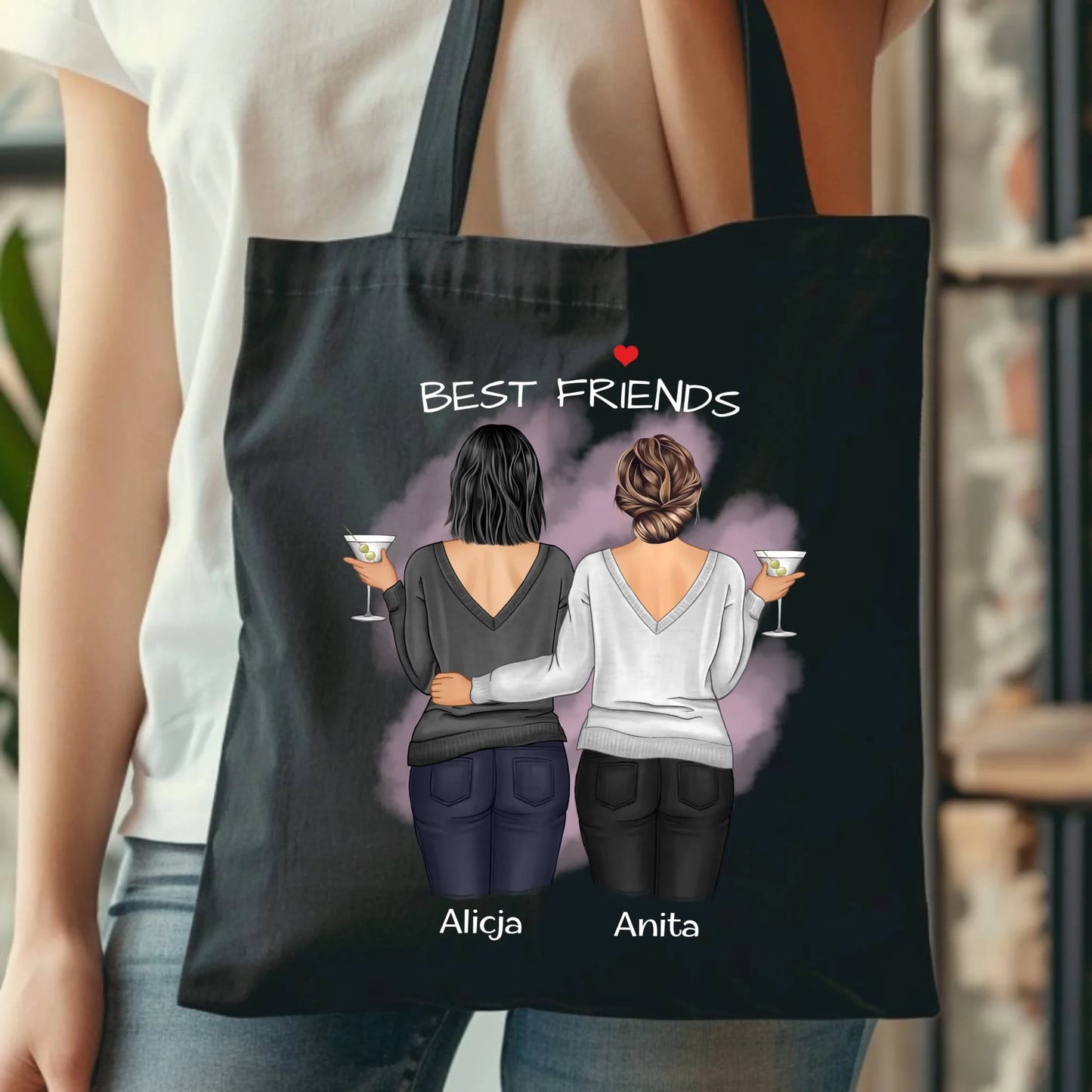 Torba - prezent dla przyjaciółki - Best Friends - personalizowane postacie 2-4 osoby PR03 - StoryCups.pl