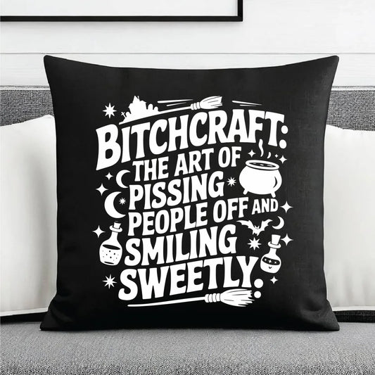 Poduszka dekoracyjna na Halloween - Bitchcraft HL25 - StoryCups.pl