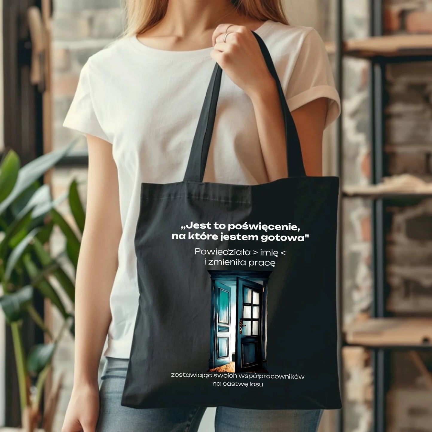 Torba na odejście z pracy - Poświęcenie, na które jestem gotowa - personalizowana OP02 - StoryCups.pl